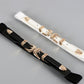 Double Buckle PU Leather Belt