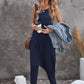 Sleeveless Pocketed Harem Jumpsuit