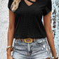 Strappy V-Neck Eyelet Top