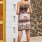 Printed Tie-Shoulder Cutout Dress
