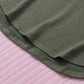 Button Detail Curved Hem Top