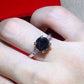 2 Carat Black Moissanite Platinum-Plated Ring