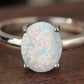 925 Sterling Silver Opal Solitaire Ring