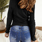 Button Front Scoop Neck Top