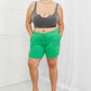 Blumin Apparel Too Good Full Size Ribbed Shorts in Green