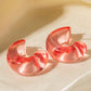 Resin C-Hoop Earrings