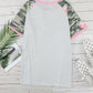 Plus Size Printed Baseball Tee