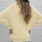 Round Neck Raglan Sleeve Exposed Seam Sweatshirt