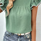Pleated Detail Flutter Sleeve Blouse