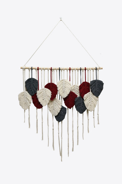 Hand-Woven Feather Macrame Wall Hanging