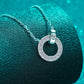 Moissanite Pendant Rhodium-Plated Necklace