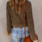 Belted Zip-Up Corduroy Jacket